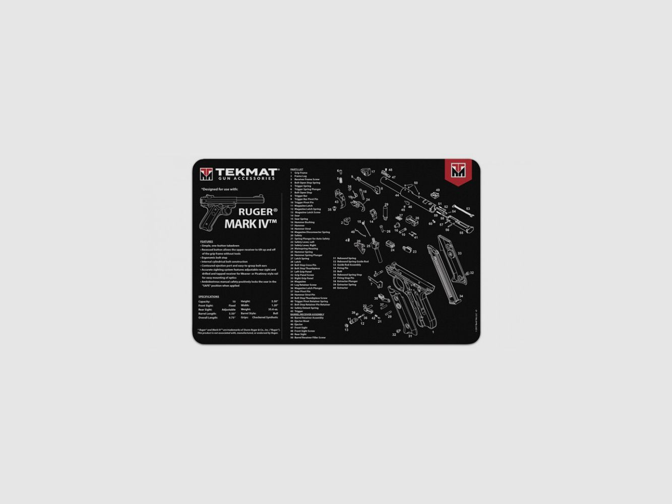 TEKMAT REINIGUNGSMATTE RUGER MARK IV, Bild 3 von 3