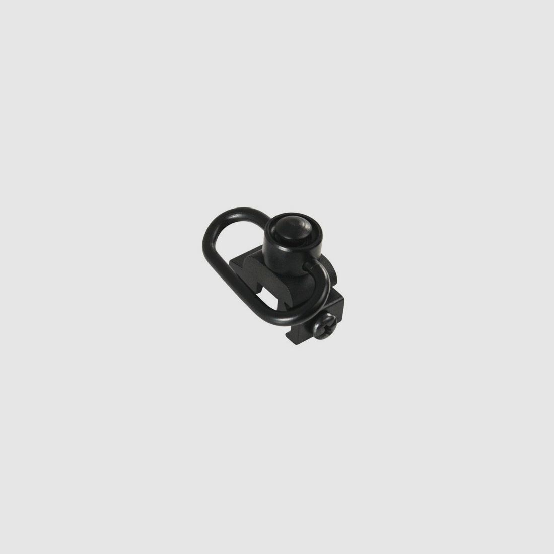 Anello girevole con pulsante e fissaggio su rotaia