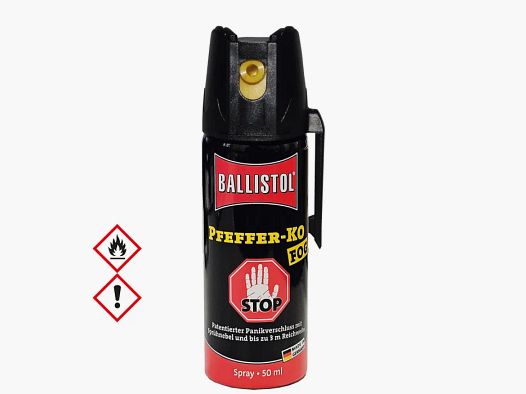 Pfefferspray K.O. FOG Sprühnebel – 50ml - 11 % OC / 2,5 Mio. Scoville