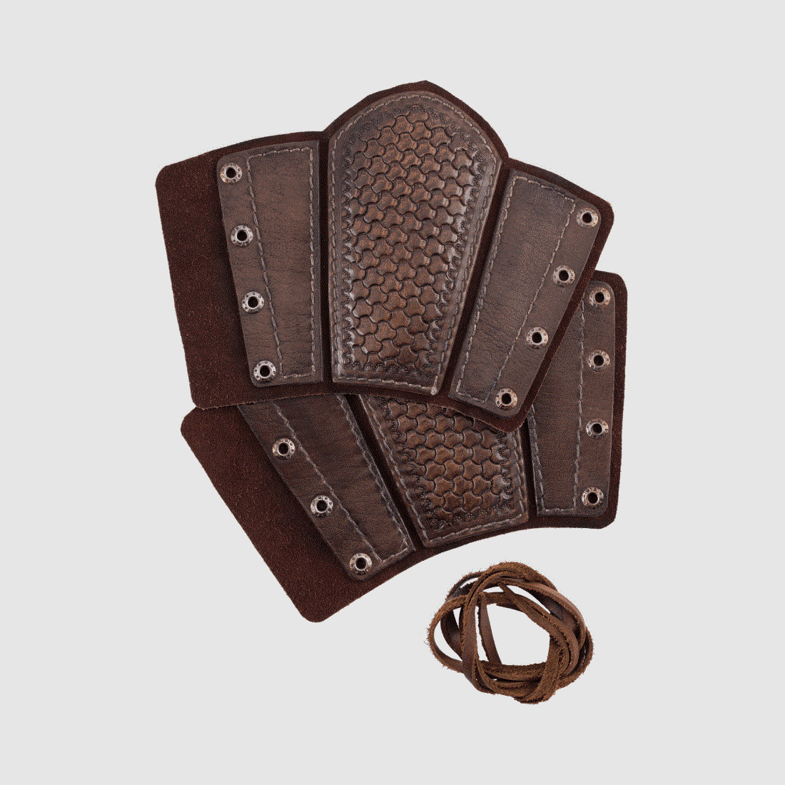 Ulfberth Armschützer aus Leder mit Prägung und Wildleder, Paar, versch. Farben