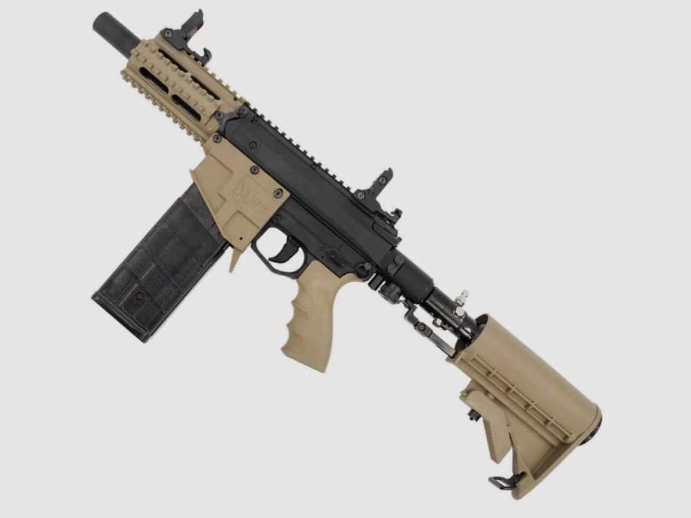 Milsig M17 CQC A2 Valken Hybrid Edition Paintball Markierer (Dual Tone - schwarz/tan)