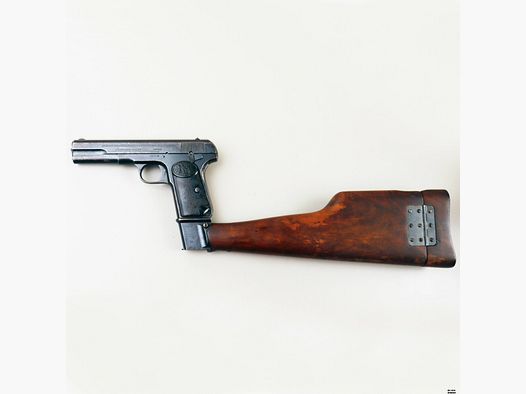 Pistole Fabrique Nationale F.N. mod. 1903 mit Schaft Rig Kal. 9×20 L. matr. 44919