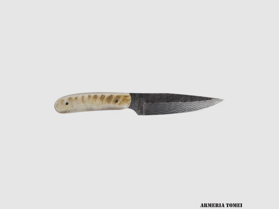39OUTDOOR – DAMASCUS KNIFE NICKER – HORN, image 2 of 4