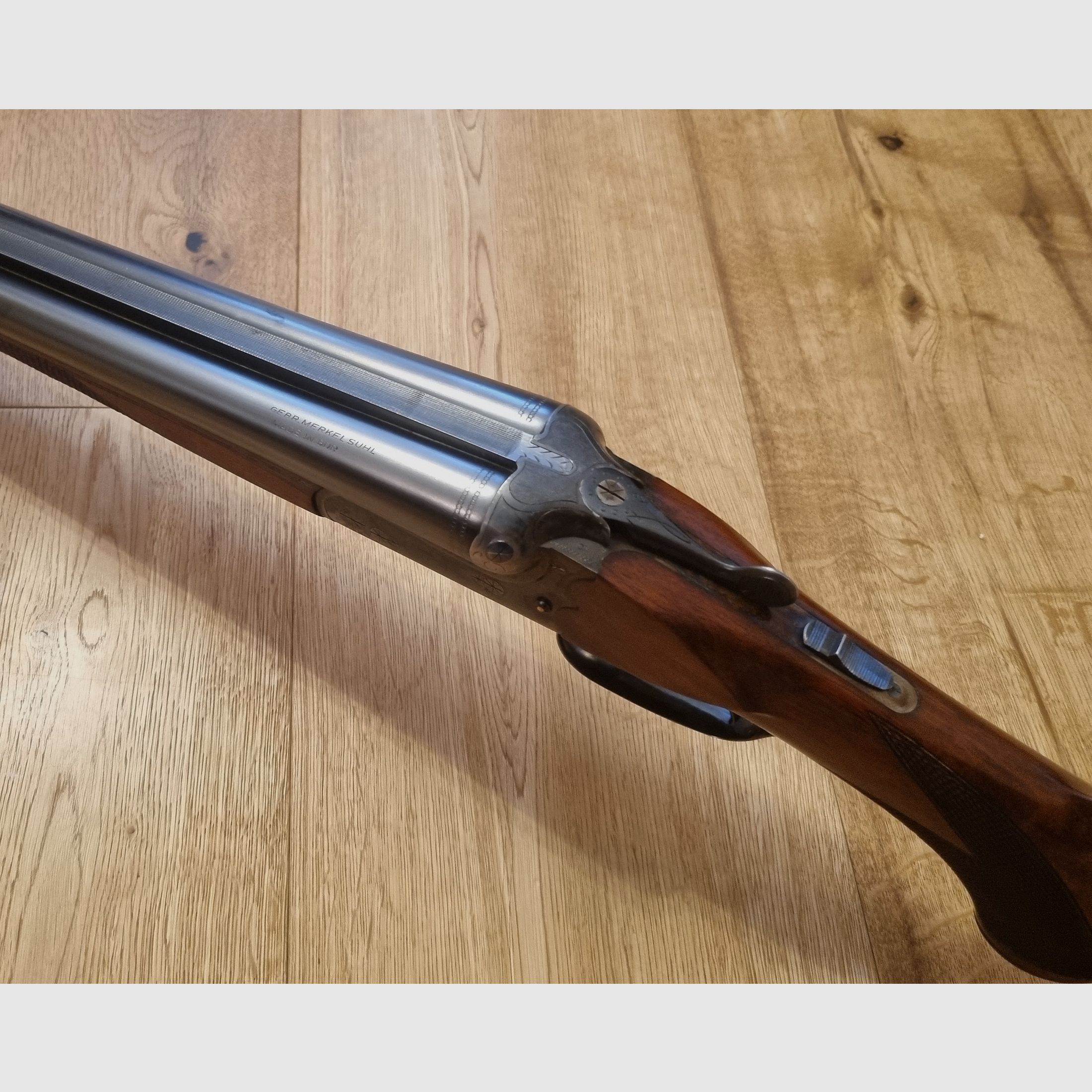 Merkel Querflinte 12/70 Doppelflinte Flinte Suhl