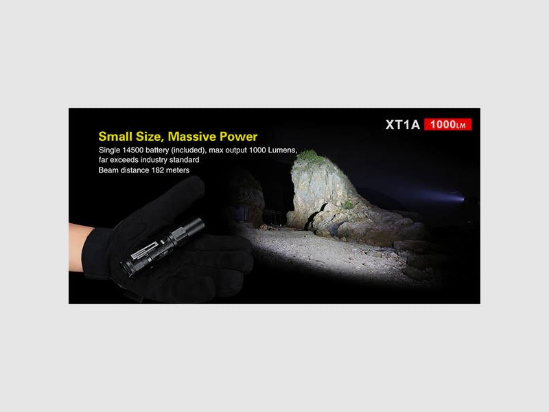 LED flashlight XT1A, 1,000 lumens (including battery), image 3 of 12