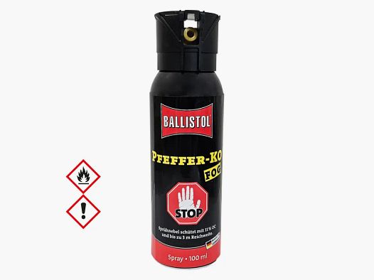 Pfefferspray K.O. FOG Sprühnebel – 100ml - 11 % OC / 2,5 Mio. Scoville