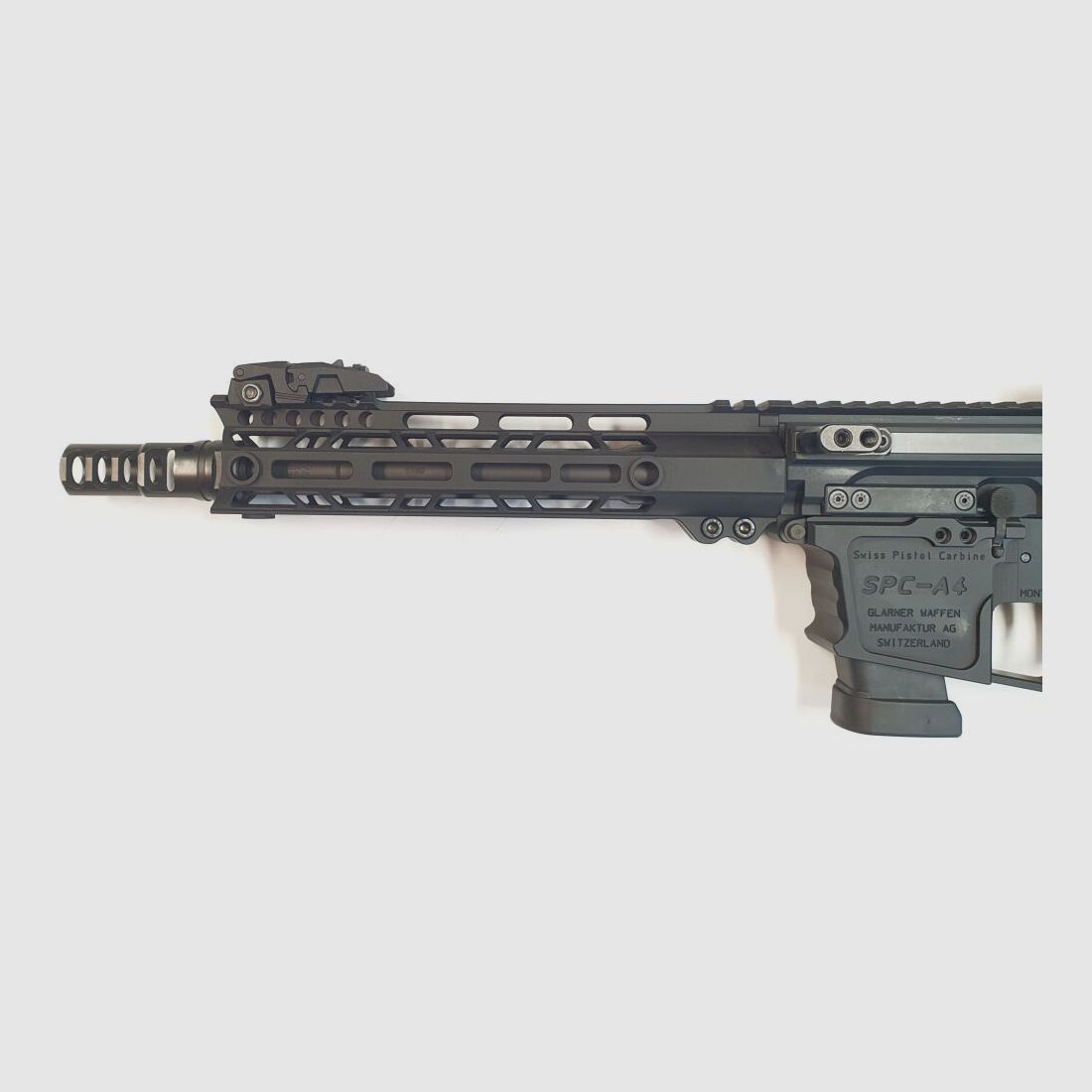 GWMH AG Semi-Automatic Rifle GWMH SPC-HUNTER A4 10" (SWISS PISTOL CARBINE) BLACK Cal..45ACP AR15 Glock Magazine