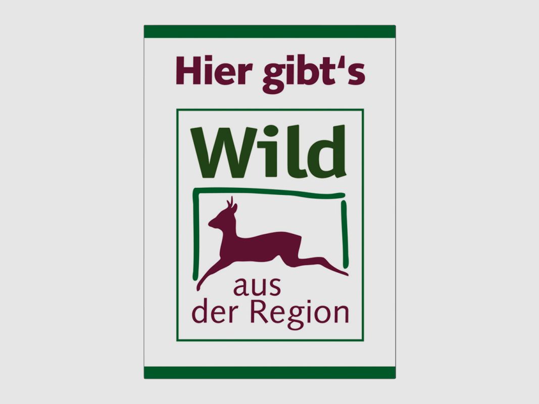 Tür-Aufkleber "Wild aus der Region" DIN A5 innen