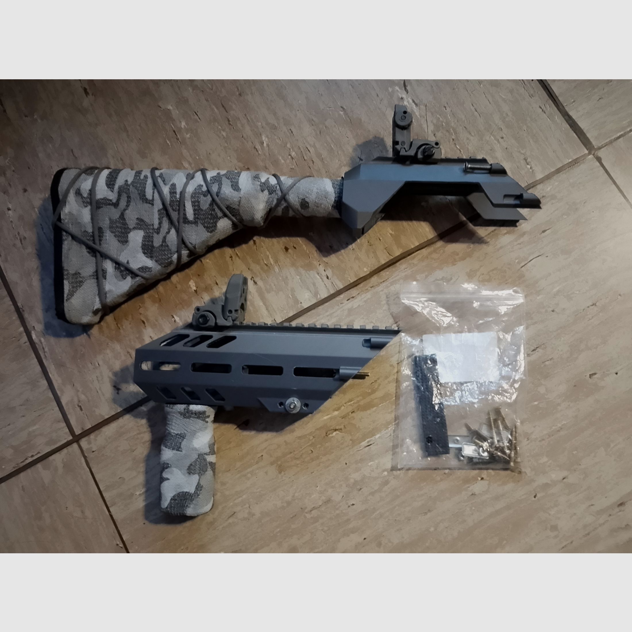 Kit de conversion de corps pour pistolets Airsoft Softair Paintball Ram Universel crosse d'épaule poignée avant viseur rabattable