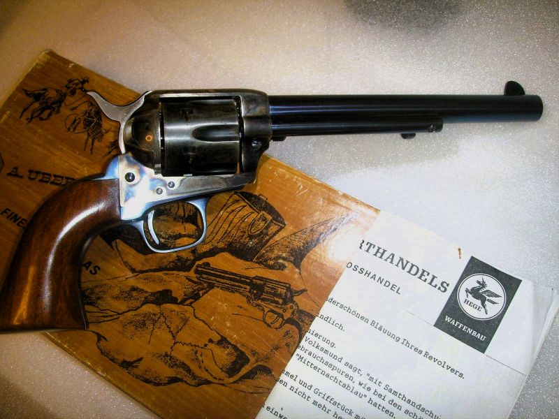 Westernrevolver 7,5" Hege Uberti Mod. Army 1873 Topzustand, neuw. u. ungeschossen, OVP nummerngleich