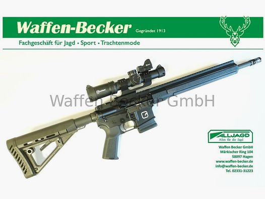Clawgear Clawgear CG15 Basic schwarz Kal. .223Rem. 16,75" + Firefield 1-6x24 inkl. Red-Dot