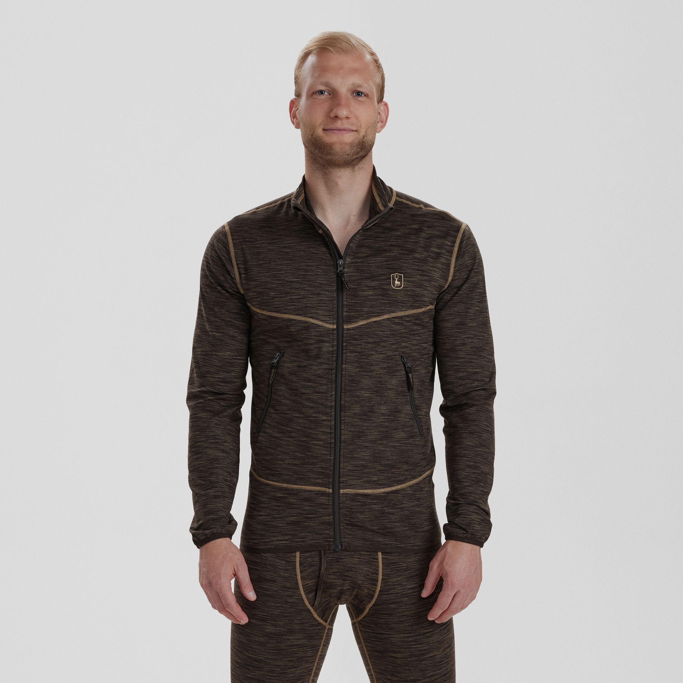 Norden Insulated Fleece - Brown Melange – Größe: 4XL