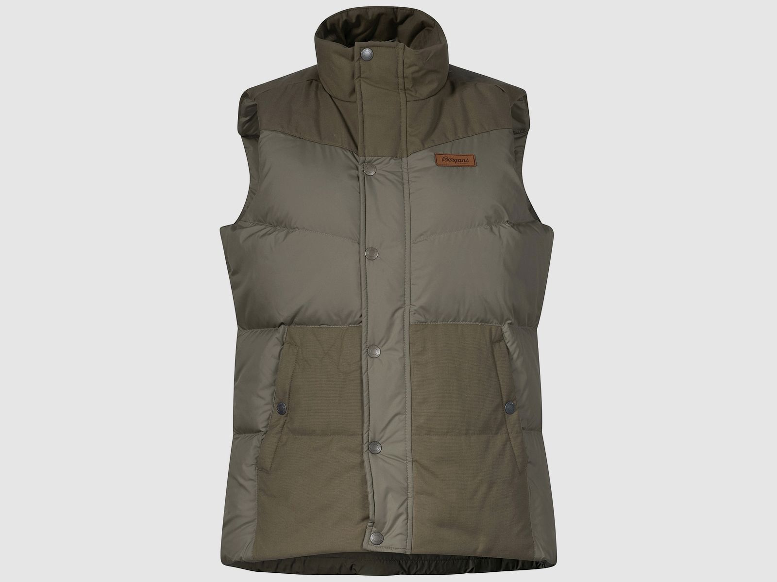 Bergans Nordmarka Chaleco de Plumas para Mujer Verde Barro S