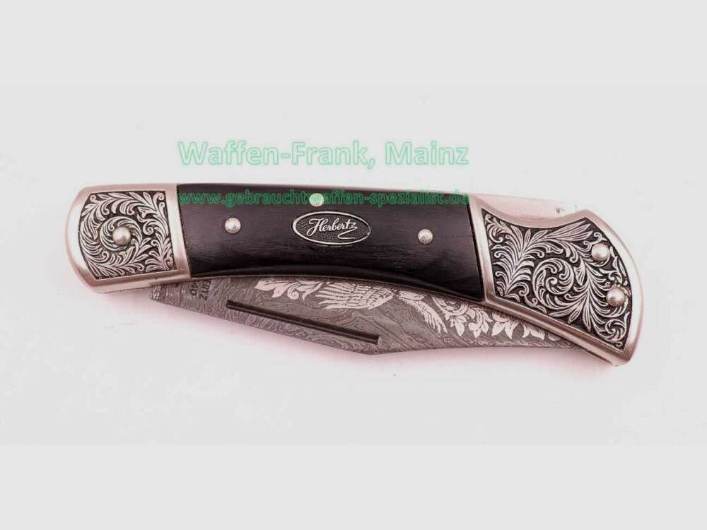 Herbertz Messer Damast Gravur Vintage