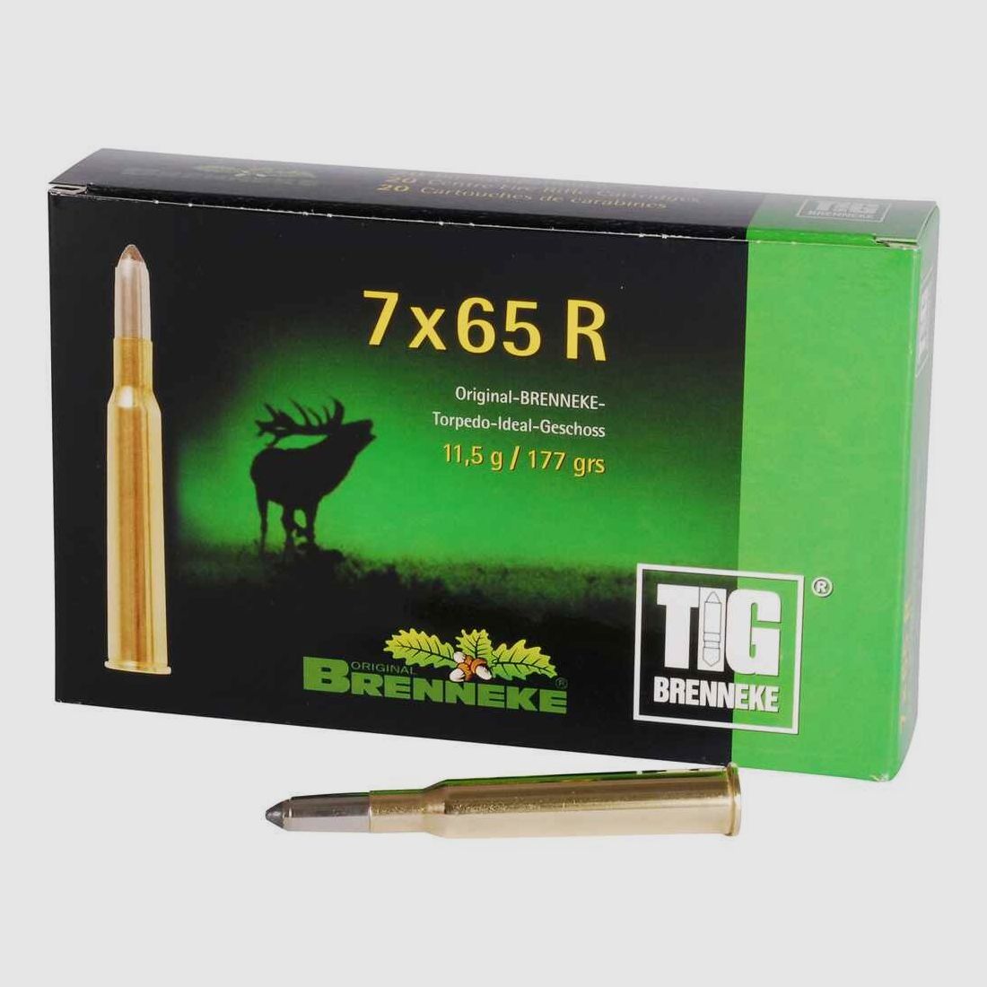 7x65 R TIG 11,5g/177grs. Brenneke