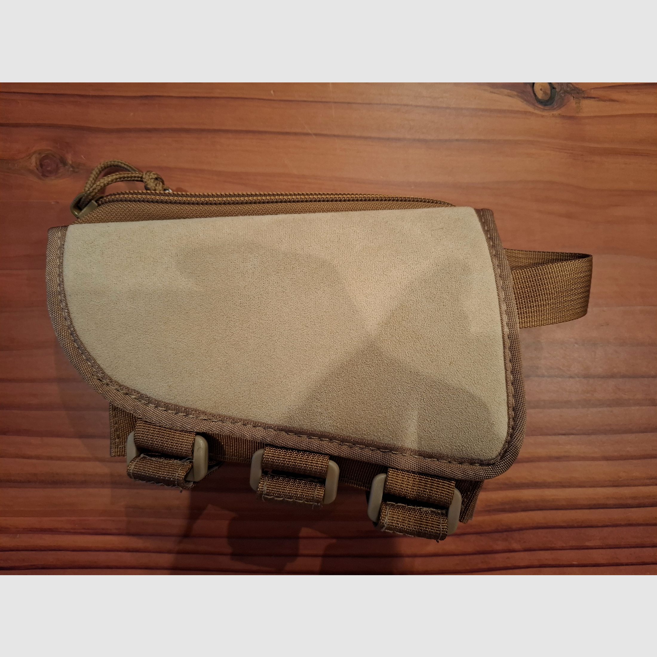 Hornady calciolo per fucile Gun Cheek Piece Khaki / Tan destro come nuovo