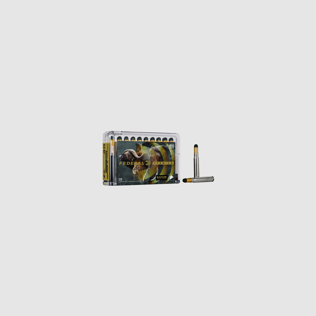 Federal Munitions de Fusil Premium 9,3 x 62 18,5 g / 286 gr Woodleigh Hydro Solid Cape Shok