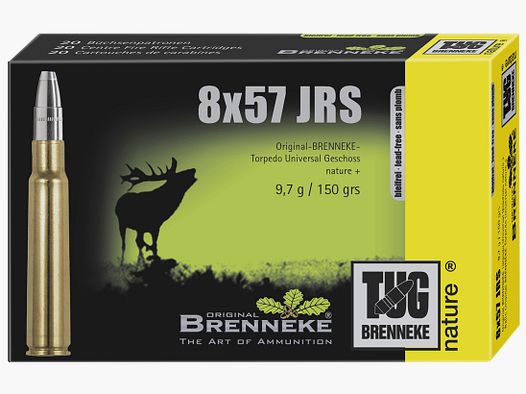 BRENNEKE 44226000 8x57 IRS TUG nature+ 9,7g 150gr Bleifrei Langwaffenmunition