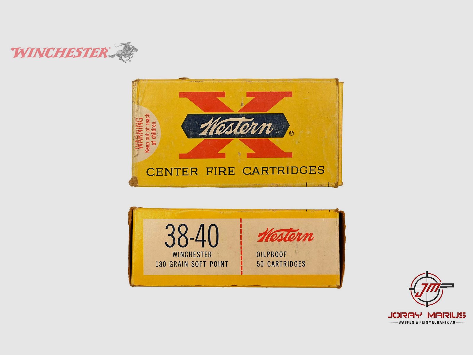 .38-40 Winchester Western Sammlermunition 180 gr Soft Point