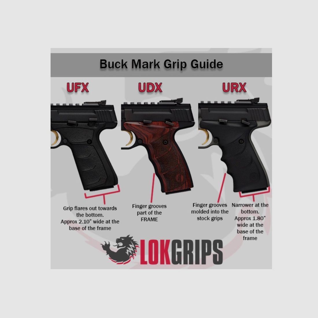 Lok Grips für Browning Buck Mark URX .22