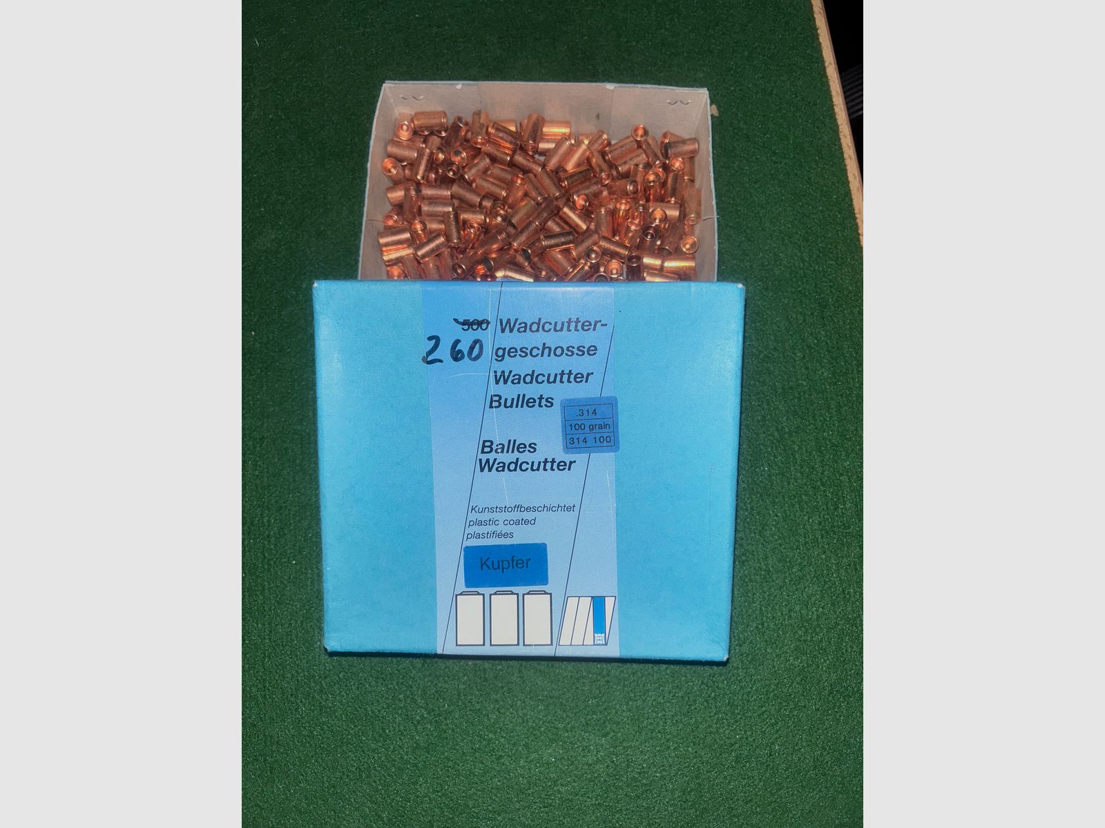 H&N Geschosse cal. 32.-314-100gr Wadcutter, verkupfer 40 €