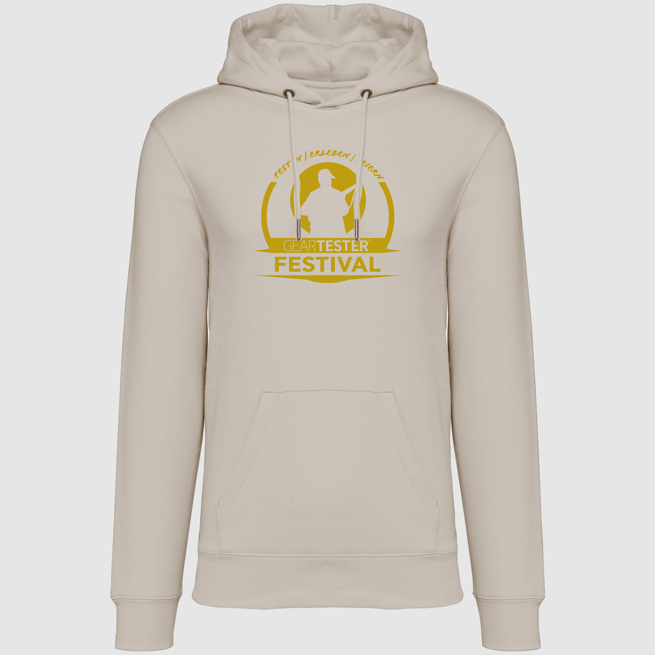 Geartester Festival Bio Hoodie, großes Logo