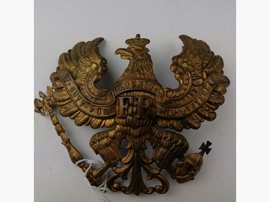 Sehr schöne preußische Pickelhaube-Plakette Modell 1895 – Truppe – Ausgezeichneter Zustand – 100% original