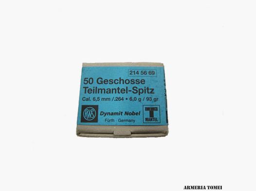 RWS – PALLE – CAL 6,5MM/.264 – 6,0G/93GR