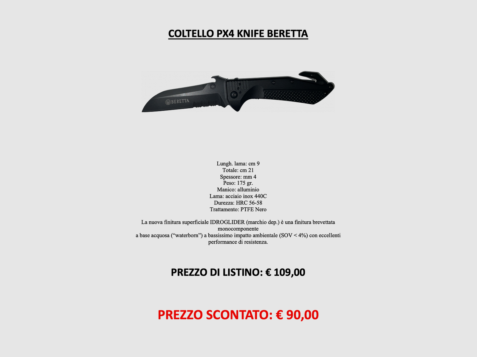 Beretta – COLTELLO PX4 mes, afbeelding 1 van 3