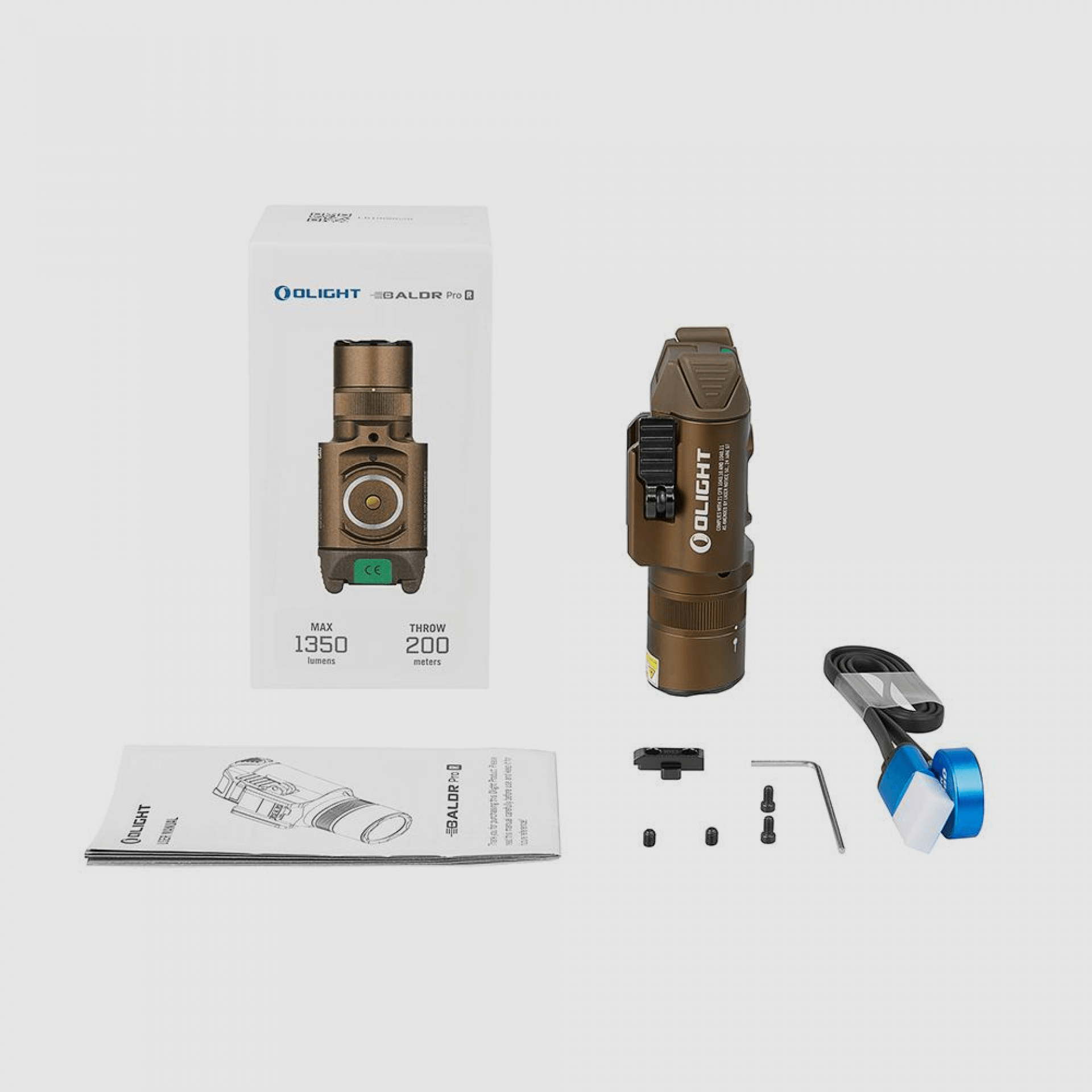 Olight Baldr Pro R Taktisches Licht Desert Tan, Bild 6 von 6