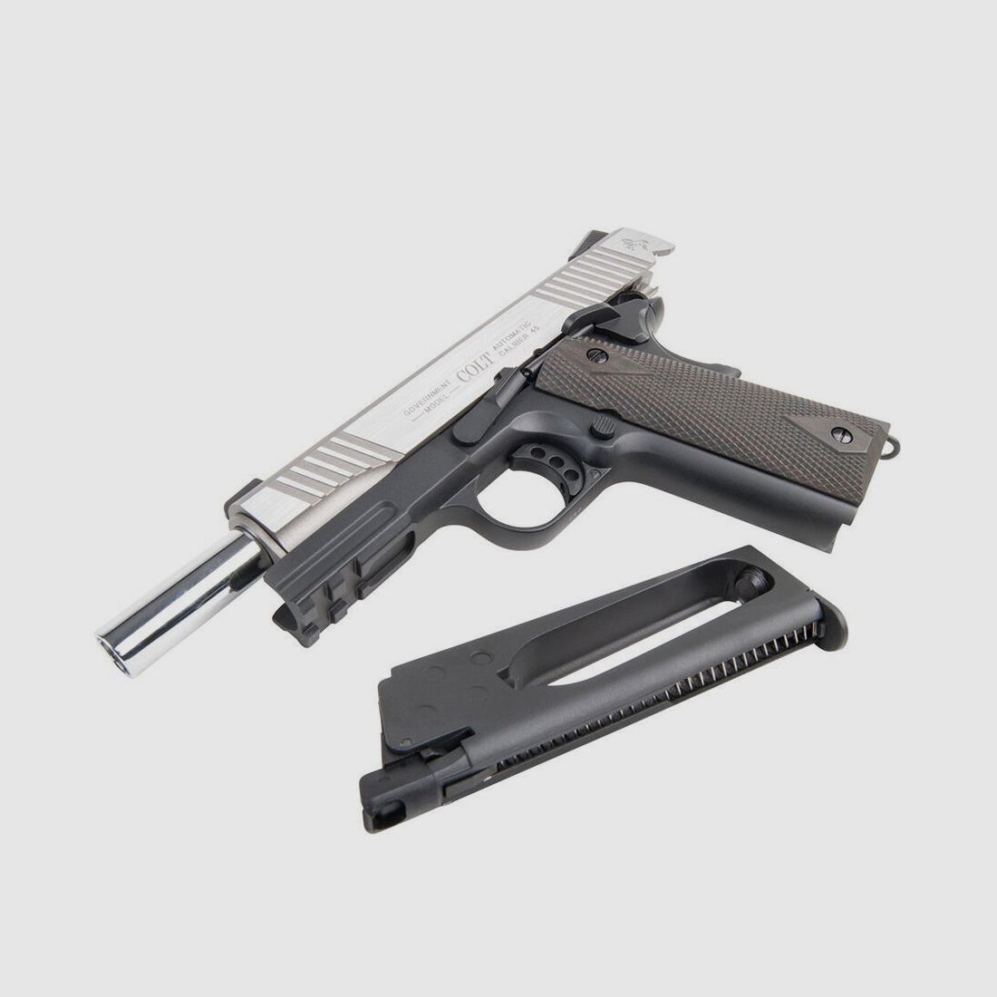 KWC Colt 1911 Rail Gun Airsoft CO2 GBB Pistole ab18 - BiColor