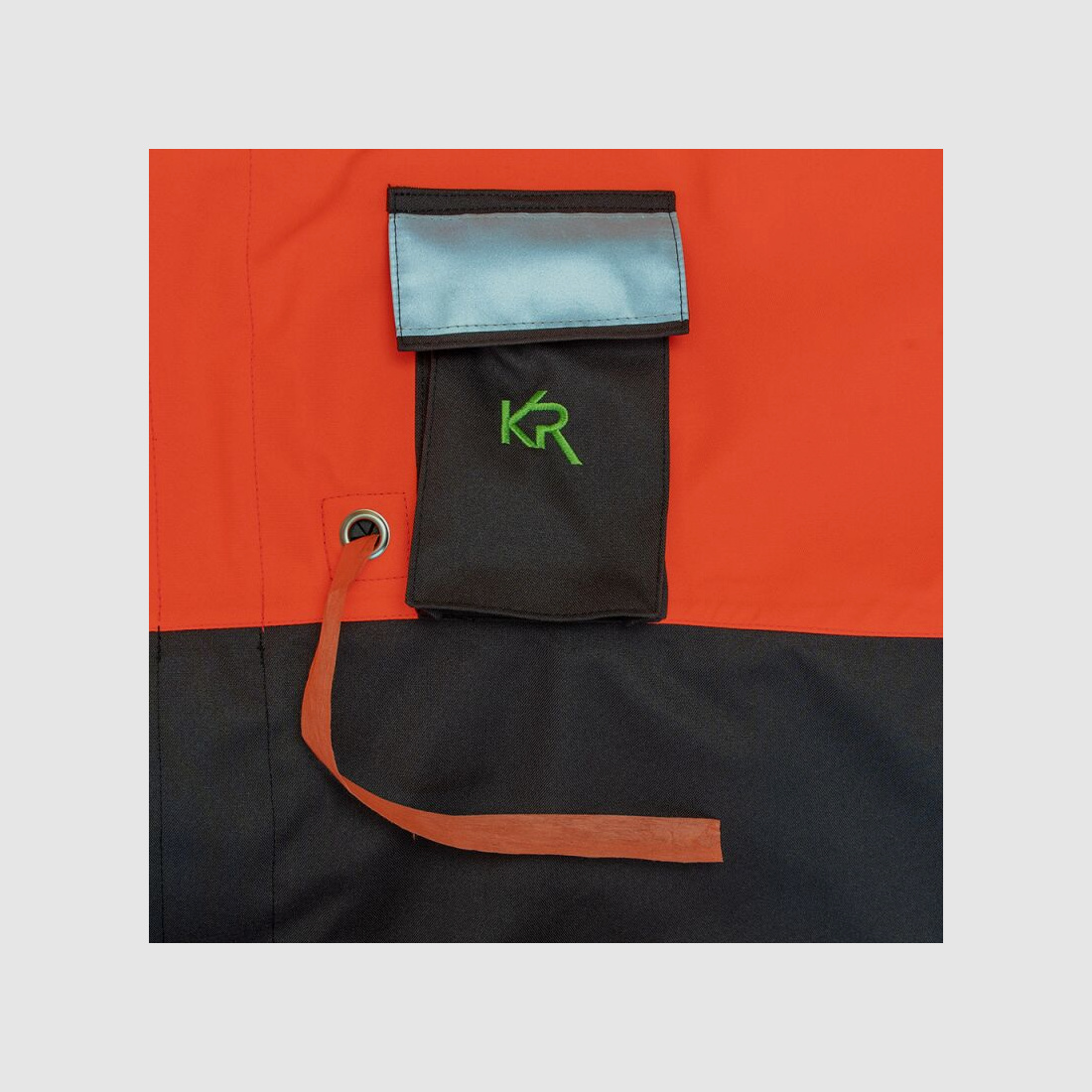 Kruedener Hundeführer-/ Durchgehjacke warnrot/braun