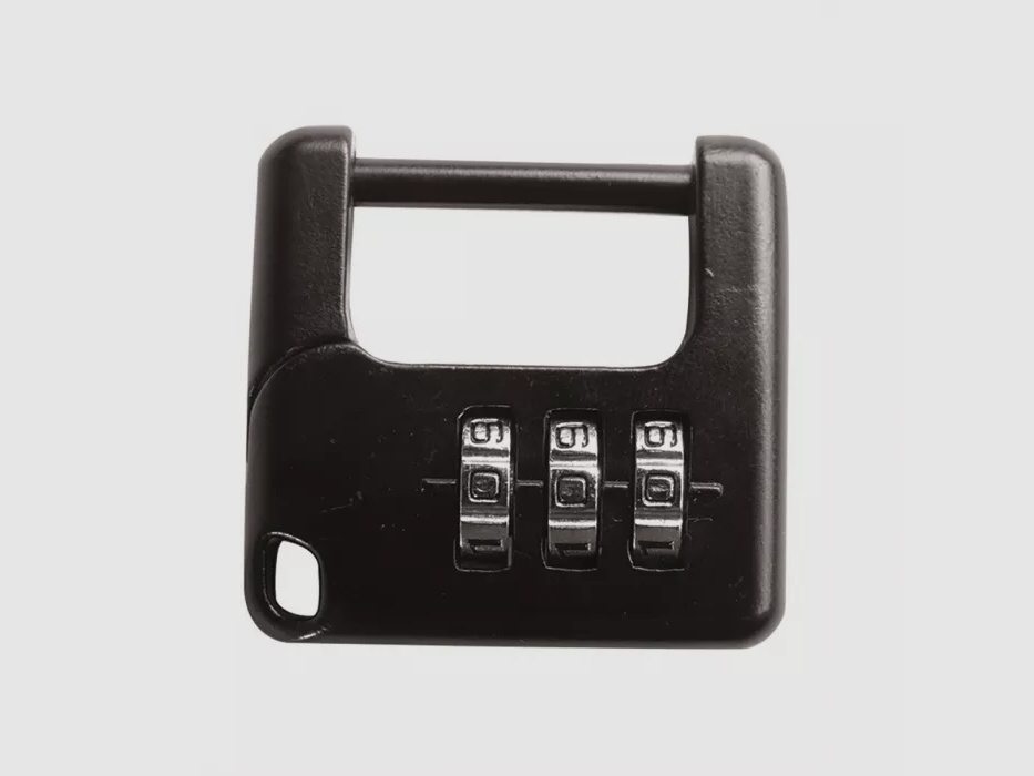 Combination lock, 3x3cm, zinc alloy, black