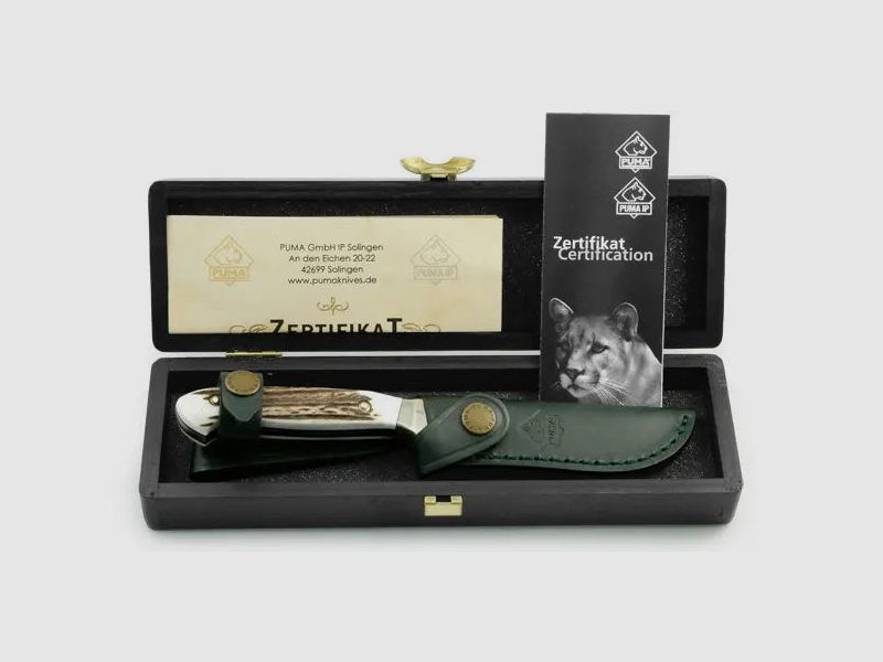 Coltello da caccia PUMA 240 con incisione dorata in rilievo