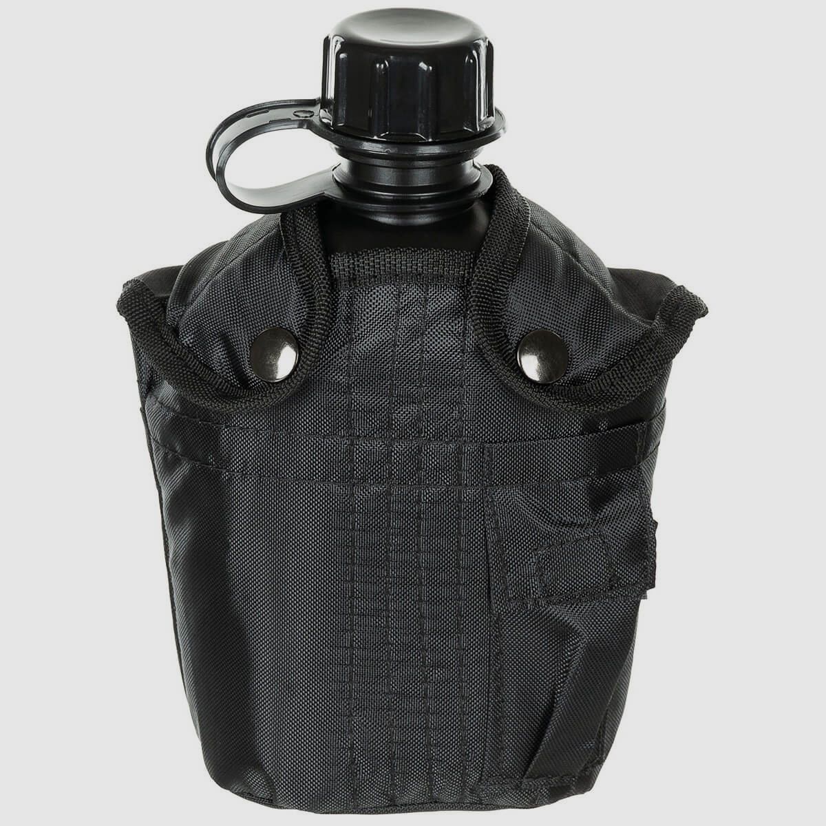 US Feldflasche mit Hülle, 1l - Schwarz