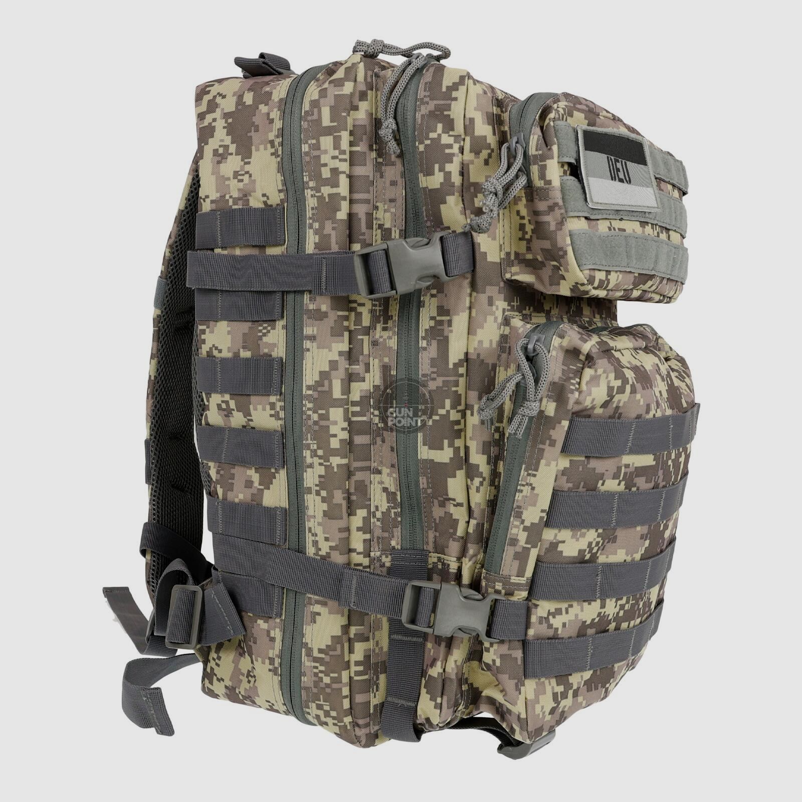 OpTacs Tactical Backpack Rucksack 45L Molle Digital Camo Braun