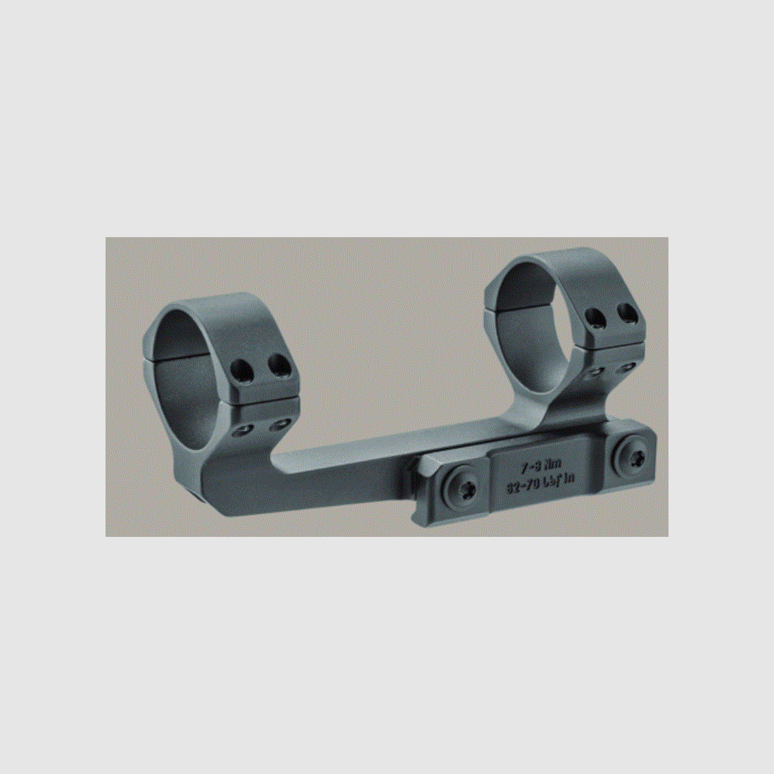ERATAC Ultralight block mount extended, Ø30mm, without cant, Picatinny, attachment with Torx screws