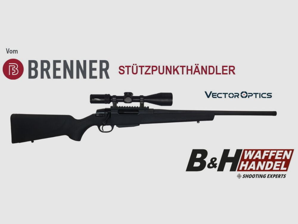 Pacchetto completo Brenner BR20 Polymer .30-06Spring. con Vector Optics Grizzly 3-18x56 HD