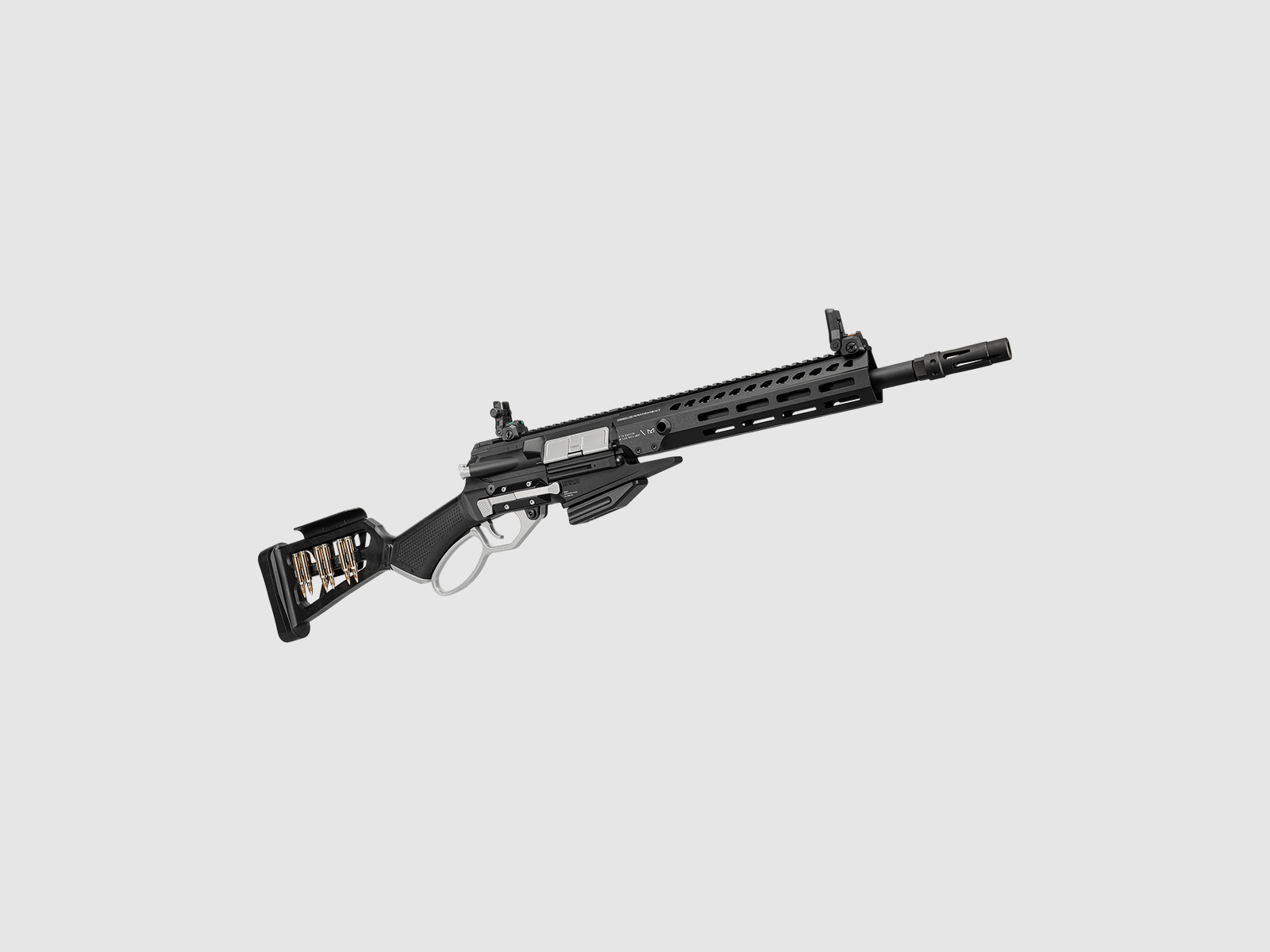 LevAR PLATA Gas Powered Lever Action Rifle with Aluminum Handguard in Black -F- | G&G, image 8 of 8