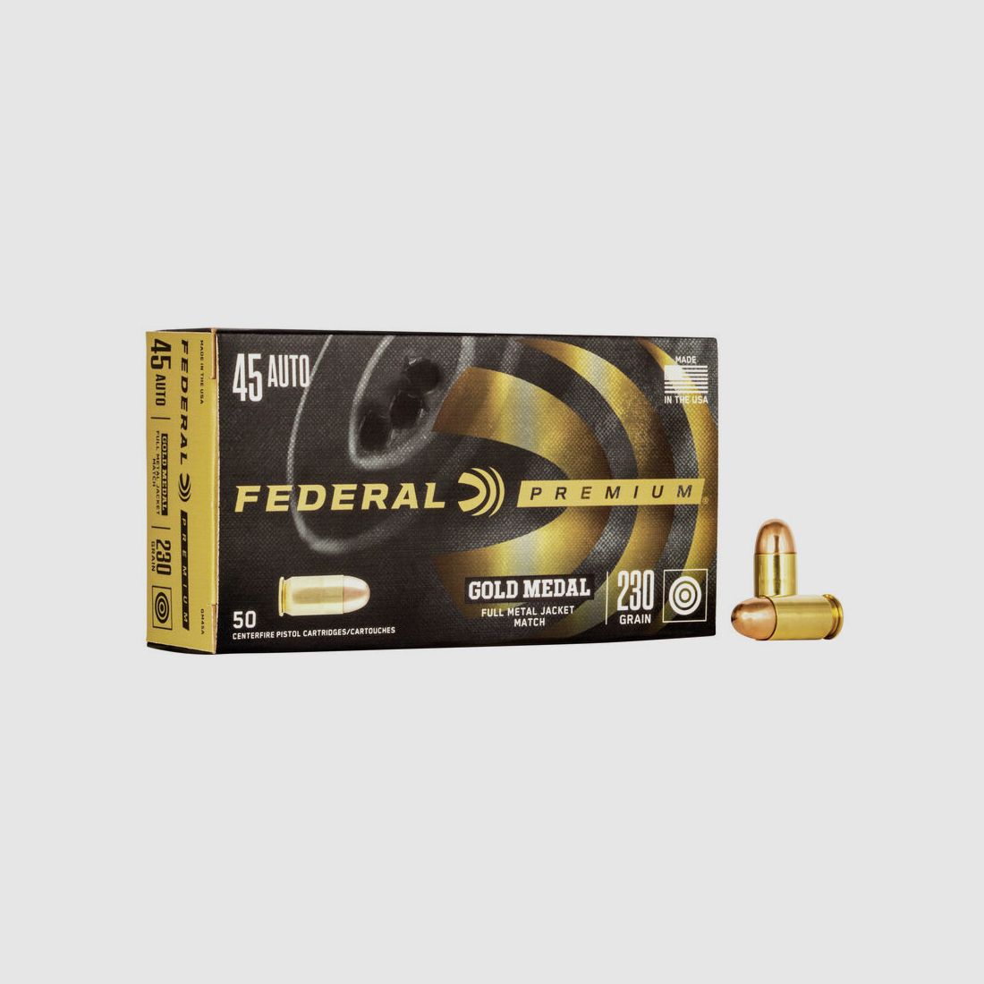 Federal Premium Gold Medal .45 ACP 230GR FMJ 50 Patronen