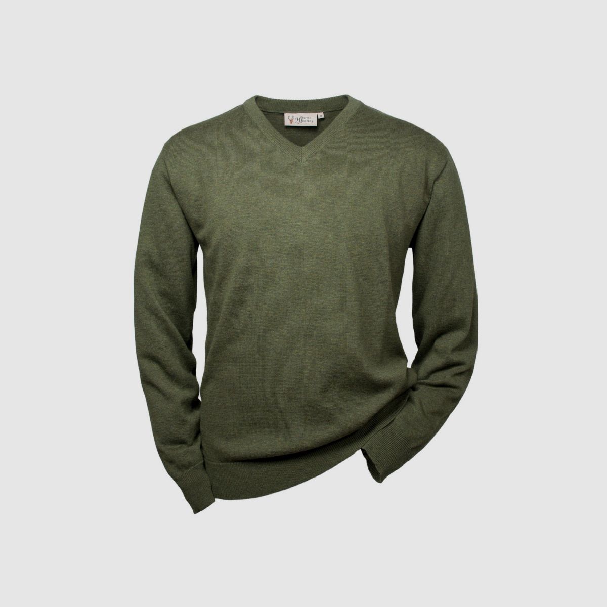 HUBERTUS Pullover V-Auschnitt Oliv