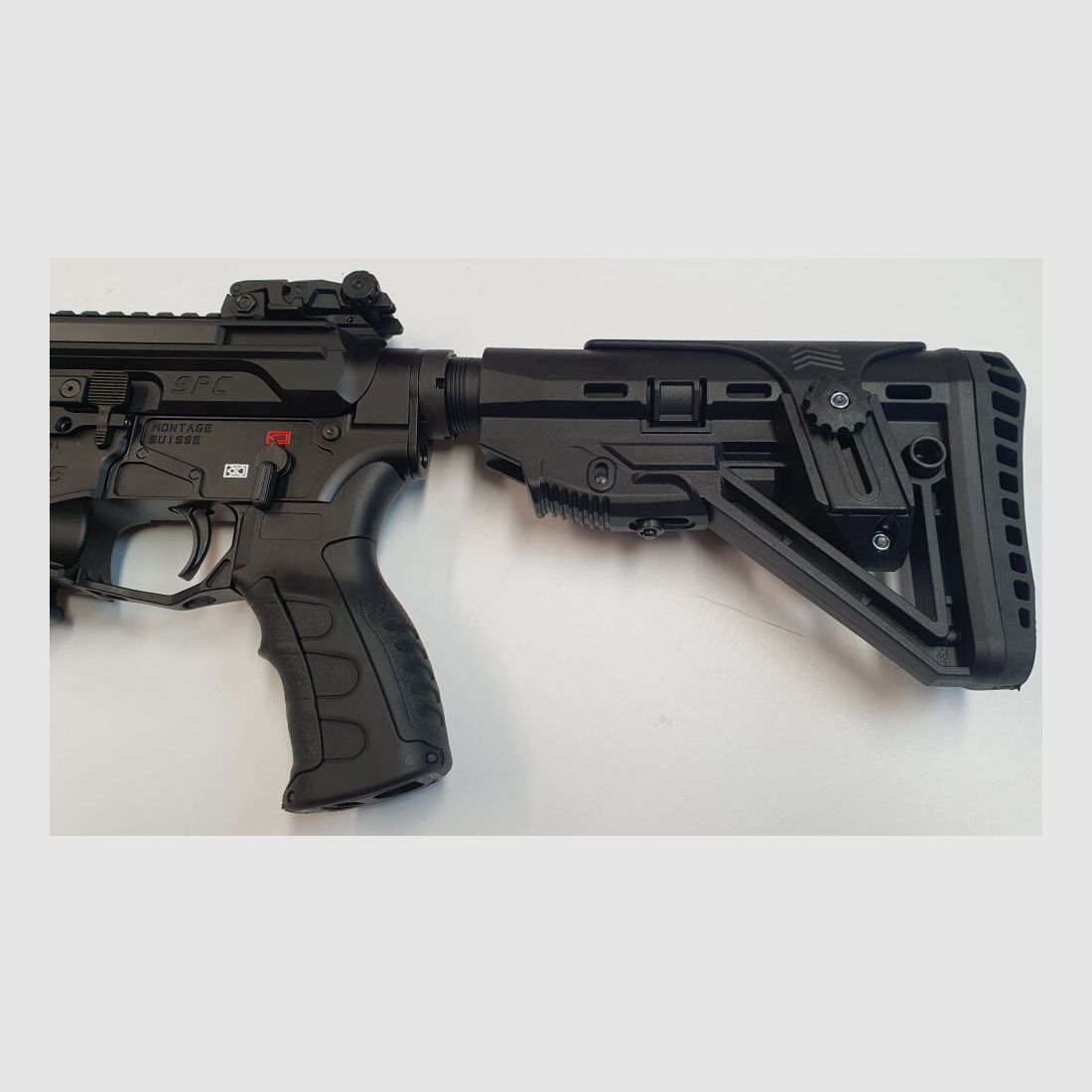 GWMH AG Semi-Automatic Rifle GWMH SPC-SPORTER A5 17" (SWISS PISTOL CARBINE) BLACK Cal.9x19 AR15 Glock Magazine