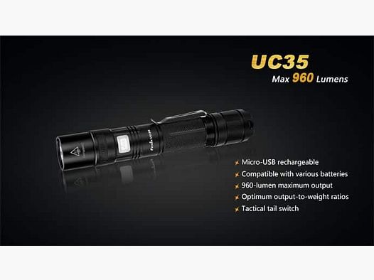 TORCIA RICARICABILE FENIX UC35 960 lm