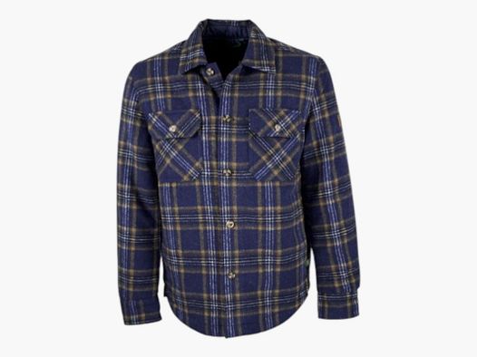 Oxford-Blau Karierte Überjacke