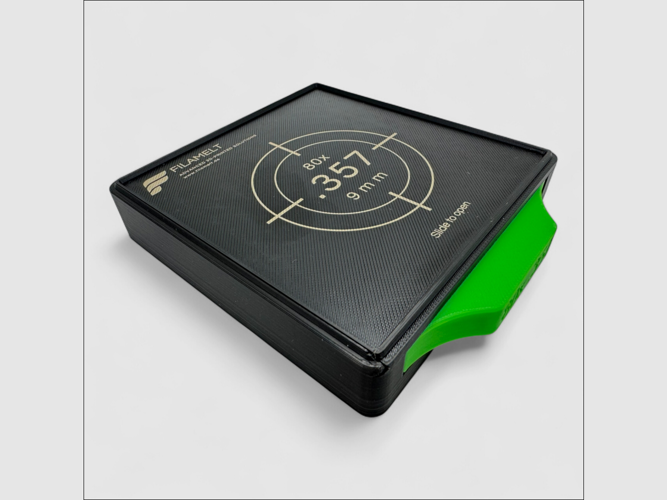 Diabolo-Box für 80x .357 / 9 mm – Praktisch, stapelbar, wiederverwendbar. Matchbox