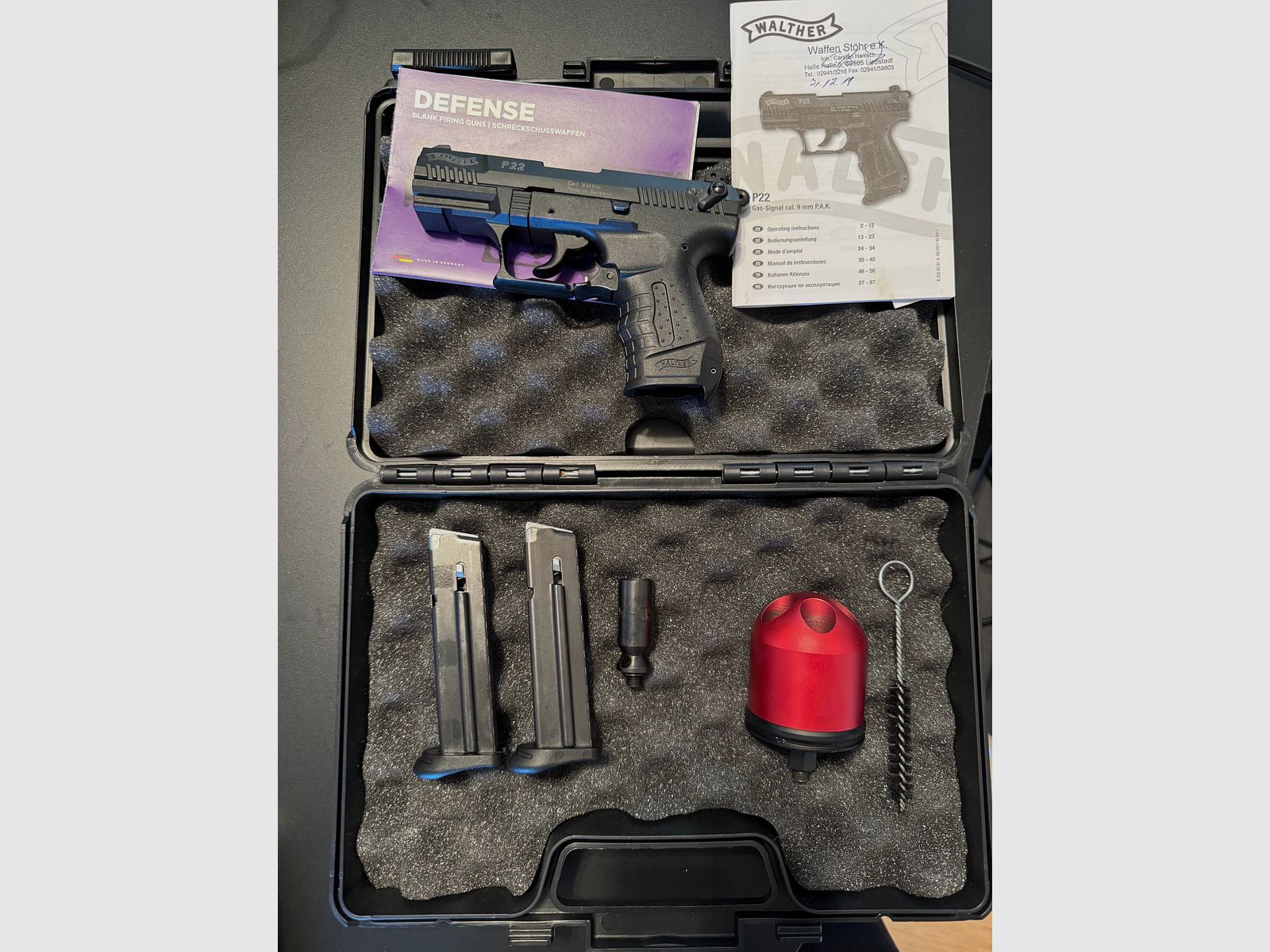 Walther P22 Gas-Signal cal. 9mm P.A.K.