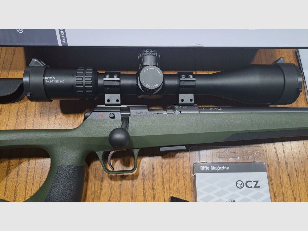 CZ KK-Repetierbüchse 457 Ergo BM mit Zielfernrohr Vector Optics SCFF-61 Orion Pro Max 6-24x50 MIL HD FFP