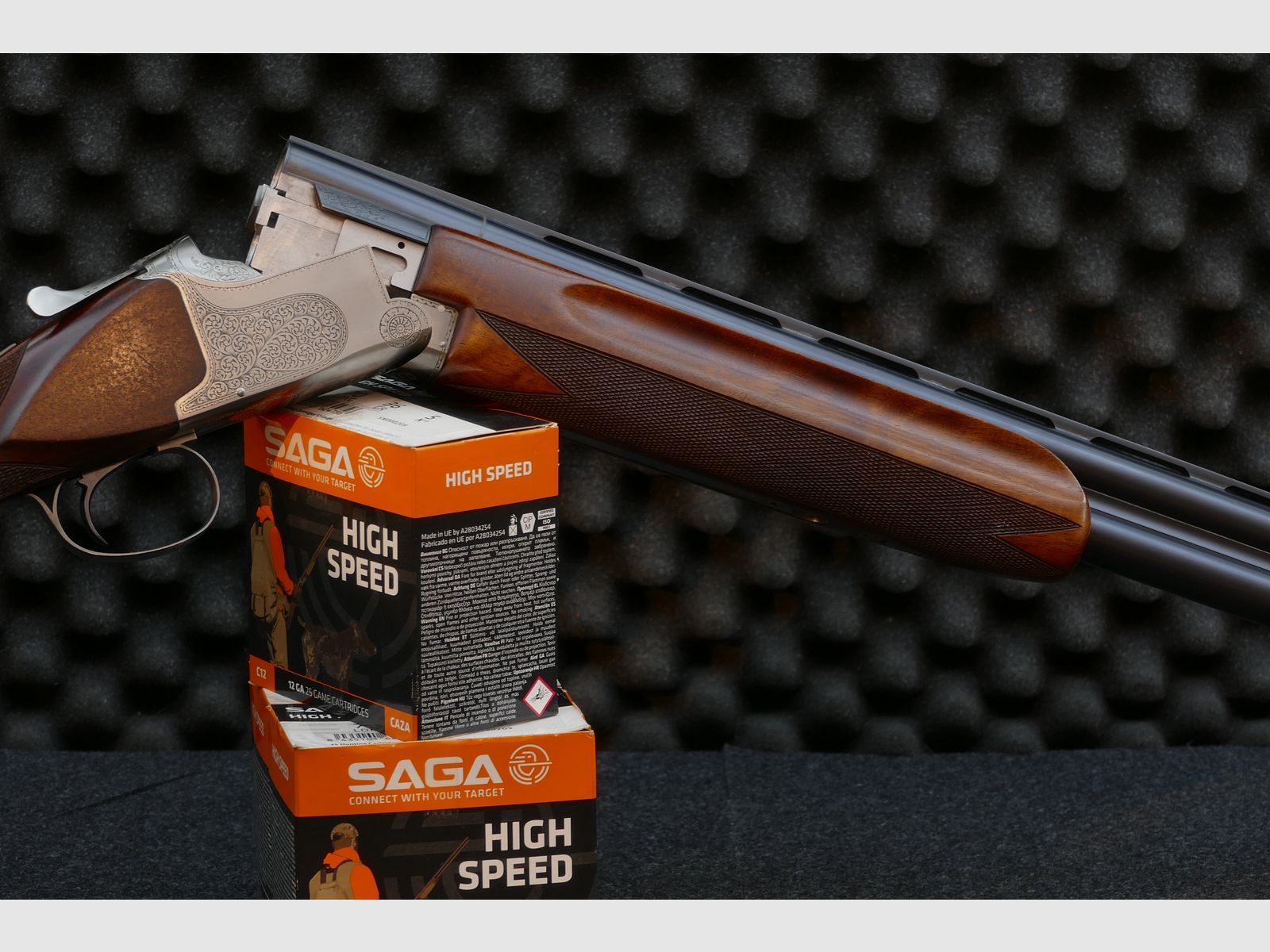 Winchester Super Grade – 12/70, Bockdoppelflinte, Schrankwaffe, Top Zustand