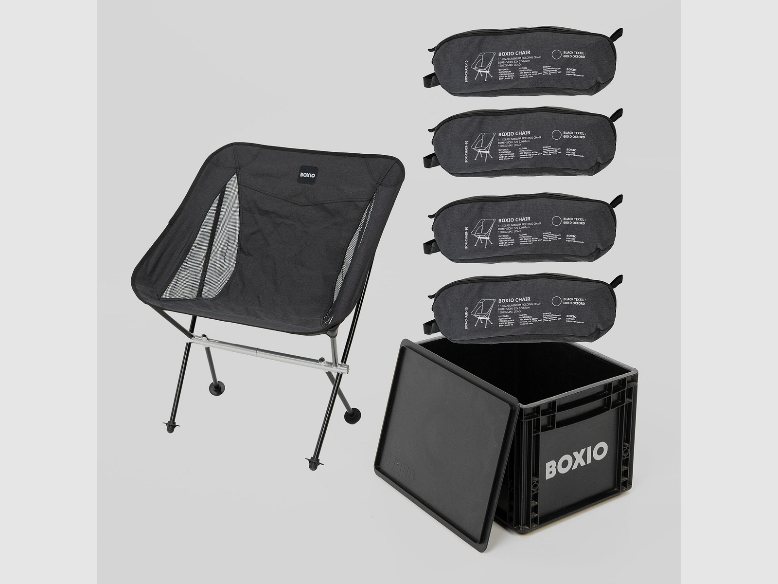 4-piece BOXIO CHAIR I camping chair set in SOLO
