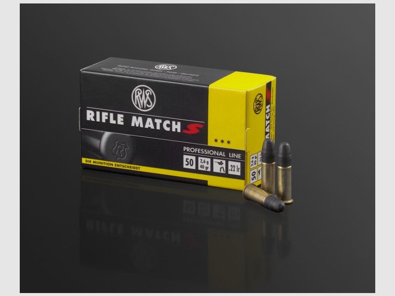 RWS RIFLE MATCH S .22lr KK cartridges